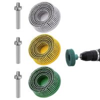 50mm Grobe Borstenscheibe mit 1/4-Zoll Schaft für Bohrmaschine - Gummi-Schleifbürsten Polierschleifscheibe Borstenbürste
