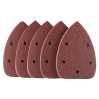 60 Stück Klett-Schleifdreiecke Maus Detail Schleifpapier, 92 x 140 mm, Schleifblätter 5 Loch, Körnungen 40/60/80/120/180/240 für Black und Decker