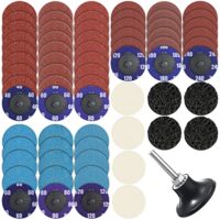 Oberflächenpolierschleifen für Gesenkschleifer Polieren Grat-Finish Rostfarbenentfernung Paint - 61 Stück Schleifscheiben Set mit Schnellwechselscheiben und Pad Halter