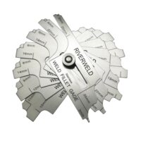 RIVERWELD 7-teiliges Kehlnahtprüfgerät MG-11 Rl Tiefenmessgerät Schweißnahtprüfung Prüft Kehlnahtschenkel und Kehlnahtgrößenmarkierungen Metrisch