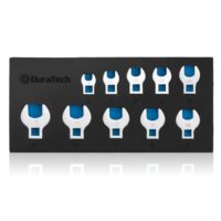 Hochwertiges Hahnenfußschlüssel-Set, 10-teilig, 3/8" Maulschlüssel-Set, Metrisch 10-19 mm, Cr-V-Stahl, mit EVA-Schaum-Werkzeug-Organizer