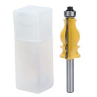 Hochwertiger 8-mm-Schaft-Handlauffräser aus Kohlenstoffstahllegierung mit gelb beschichtetem Kopf, ideal für die Verarbeitung von Holz und anderen Materialien.