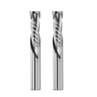 Zwei 8mm Schaft Kompression CNC Fräser mit 25mm Schnittlänge für Up und Down Cut, ideal für Holz, MDF, Dichtebrett und Spanplatte
