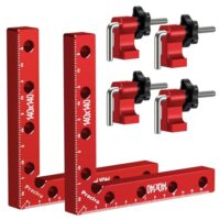 90 Grad Positionierwinkel, 2 Stück Rechtwinklige Klemmen aus Aluminiumlegierung für Holzbearbeitung und Heimwerken