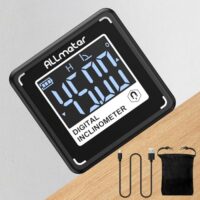 Digitaler Winkelmesser 4x90 Grad mit VA Display, Magnetfuß und V-Nut für präzise Messungen in verschiedenen Bereichen, ideal für Handwerk, Bau und DIY