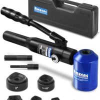 Hydraulisches Lochstanzer-Set mit Handpumpe und 6 Stanzformen für verschiedene Lochgrößen