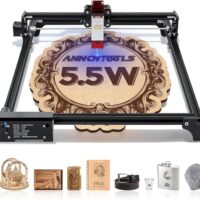 ANNOY TOOLS Lasergravur Maschine, 5.5W Ausgangsleistung, 12V komprimierter Punkt 10000 mm/min Laser Graviermaschine für Metall/Glas/Holz