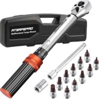 Drehmomentschluessel Fahrradset 5-25 Nm, Torque-Wrench 1/4 Zoll Drive Klick 72 Zahne, Motorrad Drehmomentschluessel Klein für Fahrrad und Motorrad Wartung