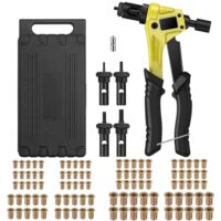 Nietmutternzange Set, Profi Hand Nietzange mit M3 M4 M5 M6 Dorne und 100pcs Nieten