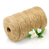 Jute-Schnur 50m 2-3mm Jutegarn reissfest 100% Natur Jute Kordel Deko Paketschnur Naturfaser Dekoration Verpackung Bindegarn Hanfschnur Spagat Hanfband Juteband