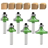 6 Stück Abrundfräser 8mm Schaft, Fräser für Oberfräse 8mm Schaft, Radiusfräser Set mit Kugellager, Fräskopf für Oberfräse, Rundfräser für Zimmerei Fasen Holzbearbeitung Trimmen