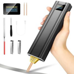 Akku-Punktschweißgerät mit 5,0Ah Akku - Upgradet Handheld Mini Portable Spot Welder für 18650 Batterie, Schweißen von Nickel Bleche 0,1-0,2mm, Eisen, Edelstahl Bleche