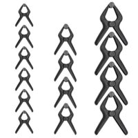 14-teiliges Nylon-Federklemmen-Set von Amazon Basics in verschiedenen Größen, ideal für Fotografie, Holzarbeiten und Bastelarbeiten