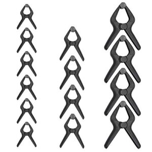 14-teiliges Nylon-Federklemmen-Set von Amazon Basics in verschiedenen Größen, ideal für Fotografie, Holzarbeiten und Bastelarbeiten