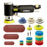 Anesty 25mm 50mm 75mm Druckluft Exzenterschleifer Mini Poliermaschine Auto Polierer Set für perfektes glattes Polieren von Oberflächen mit handlichem Design und exzentrischem Doppelrotationspolierprozess