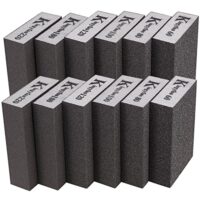 Aoyfuwell12 Stück Schleifschwamm, 60/80/100/120/180/220 Körnung, Polieren und Schmirgeln von Metall, Holz, Stahl und Edelstahl