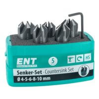 Aufsteckversenker Set HSS mit Durchmessern 4, 5, 6, 8 und 10 mm, ideal für Holzspiralbohrer