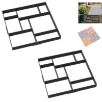 Pflasterform für Garten, Betonformen, Gehwegplatten, Pflastersteine, Trittsteine, Terrassenplatten, DIY-Garten-Schablone, Schwarz