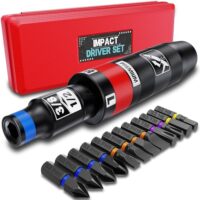 Hochwertiger Handschlagschrauber mit abnehmbarem Kopf zum Entfernen von Schrauben und Muttern, Chrom-Vanadium-Stahl, 1/2 Zoll Schlagschraubendreher-Set