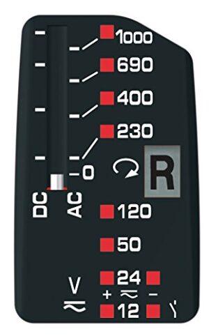 BENNING DUSPOL analog. Spannungsprüfer (mit Tauchspul-Pegelanzeige, Spannungsmessbereich 12 V - 1000 V AC/DC, Prüfart 2-polig, inkl. Messspitzenschutz) Produktfoto