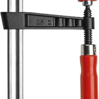 BESSEY Temperguss-Schraubzwinge TG 100/50, hochwertiges Werkzeug für Heimwerker und Handwerker, ergonomisch geformter Holzhandhabung und stabile Hohlprofilschiene mit Riffelung