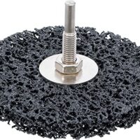 Abrasiv-Schleifscheibe schwarz 100 mm mit 8 mm Aufnahmebohrung für Metallbearbeitung und Entfernung von Lack und Rost