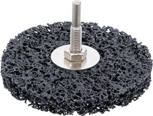 Abrasiv-Schleifscheibe schwarz 100 mm mit 8 mm Aufnahmebohrung für Metallbearbeitung und Entfernung von Lack und Rost
