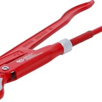 Eckrohrzange BGS 526 mit 1,5 Zoll Maul und 3-Punkt-Haftung, aus Chrom-Vanadium-Stahl gefertigt, nach DIN 5234 geprüft und rot lackiert