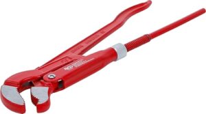 Eckrohrzange BGS 526 mit 1,5 Zoll Maul und 3-Punkt-Haftung, aus Chrom-Vanadium-Stahl gefertigt, nach DIN 5234 geprüft und rot lackiert