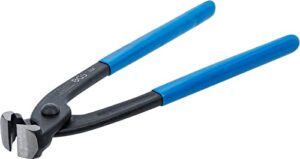 Hochwertige Rabitzzange BGS 556 für Heimwerker und Handwerker, 250 mm lang, blau lackiert und polierte Backen