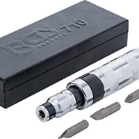 BGS 710 Hand-Schlagschrauber-Satz mit Bits, sehr robust, inkl. Metallkassette für Heimwerker und Hobbyisten