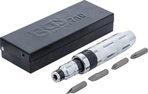 BGS 710 Hand-Schlagschrauber-Satz mit Bits, sehr robust, inkl. Metallkassette für Heimwerker und Hobbyisten