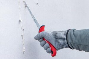 Gipskarton-Stichsäge mit 160 mm Schnittbreite, ideal für Heimwerker und DIY-Projekte, hochwertige Japanzahnung, ergonomischer Griff
