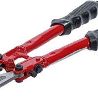 Hochwertiger Bolzenschneider mit gehärteten Backen, ideal für Heimwerker-Aufgaben und die Durchtrennung von Eisenmetallen bis 4 mm Durchmesser.