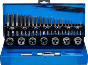Gewindeschneid-Satz von BGS, 32 Teile, M3 - M12, metrische Abmessung, inklusive Metallkassette