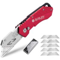 Das BIBURY Universalmesser ist ein hochwertiges, portabels Messer mit 10 zusätzlichen SK5 Edelstahlklingen. Es eignet sich für verschiedene Arten von Schneiden wie Pappe, Kartons, Teppich, Tapeten und mehr.