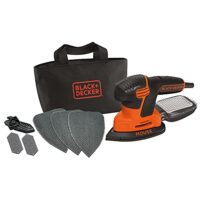BLACK+DECKER Dreieckschleifer Mouse - Kraftvolle Schleifmaschine mit Staubfangbehälter inkl. Mikrofilter