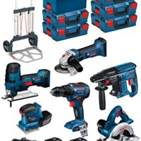 BOSCH Werkzeugset 18V BK602, umfassendes Paket für professionellen Gebrauch, enthält verschiedene Werkzeuge und Batterien