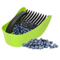 Blaubeerpflücker zum Pflücken von Himbeeren, Brombeeren, Heidelbeeren und Johannisbeeren in grün, Beerenpflückger für kleine Früchte, Ergonomischer Griff