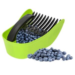 Blaubeerpflücker zum Pflücken von Himbeeren, Brombeeren, Heidelbeeren und Johannisbeeren in grün, Beerenpflückger für kleine Früchte, Ergonomischer Griff
