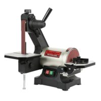 BUCKTOOL 250W Band-Tellerschleifer, 25.4x762mm Band und 125mm Scheibe, Schraubenschlüssel für Aufbewahrung und einfaches Abnehmen der Riemenabdeckung, Direktantrieb mit 2980 min-1 Drehzahl