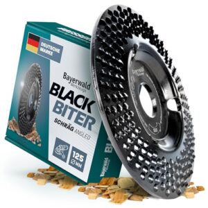 Raspelscheibe für schnelles und grobes Abschleifen von Holz & Holzwerkstoffen, ideal für Winkelschleifer mit 125 mm Durchmesser und 22,2 mm Bohrung