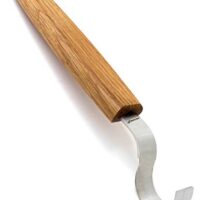 Hochwertiges Hakenmesser für Holzschnitzerei mit Eichenholzgriff und Kohlenstoffstahlklinge, ideal für Anfänger und Fortgeschrittene.