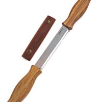 BeaverCraft Ziehmesser mit Lederscheide, hochwertiges Holzschnitzwerkzeug für die Holzbearbeitung, scharfe Klinge aus Kohlenstoffstahl