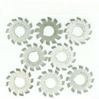 HSS Zahnradfräser, Modul 2 Durchmesser 22 mm, 20 Grad #1-8 HSS Involute Zahnradfräser für Metallbearbeitung