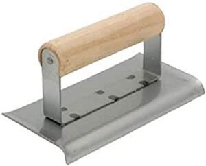 Betonkantenkelle, R 10 mm, L 13 mm, Stahl, 152x70 mm - Werkzeug für Heimwerker zur Abrundung von Treppen und Oberflächen