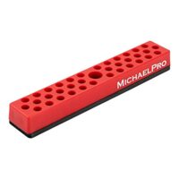 MichaelPro MP014004 36-teiliger Sechskant Bithalter Magnetisch Bit Set Organizer mit starkem Magnetboden Werkzeug-Organizer in Rot