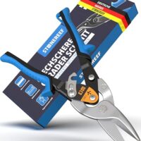 Blechschere mit geradem Schnitt, Metallschere für Trockenbau und Trapezblech, ideal für Blech Schneider und Metall Arbeit
