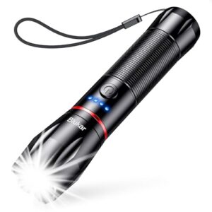 Extrem helle LED Taschenlampe mit 5 Lichtmodi und langer Betriebsdauer, IPX6 wasserdicht für Outdoor-Aktivitäten wie Camping, Wandern, Angeln