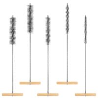 5 Stück Bohrlochbürste Set,8mm/12mm/16mm/20mm/25mm T-Griff-Rohrbürste Rund Lochbürste Reinigungsbürste,Pfeifenreiniger Bürste für Schlagbohrmaschinen,Effiziente Bohrlochreinigung